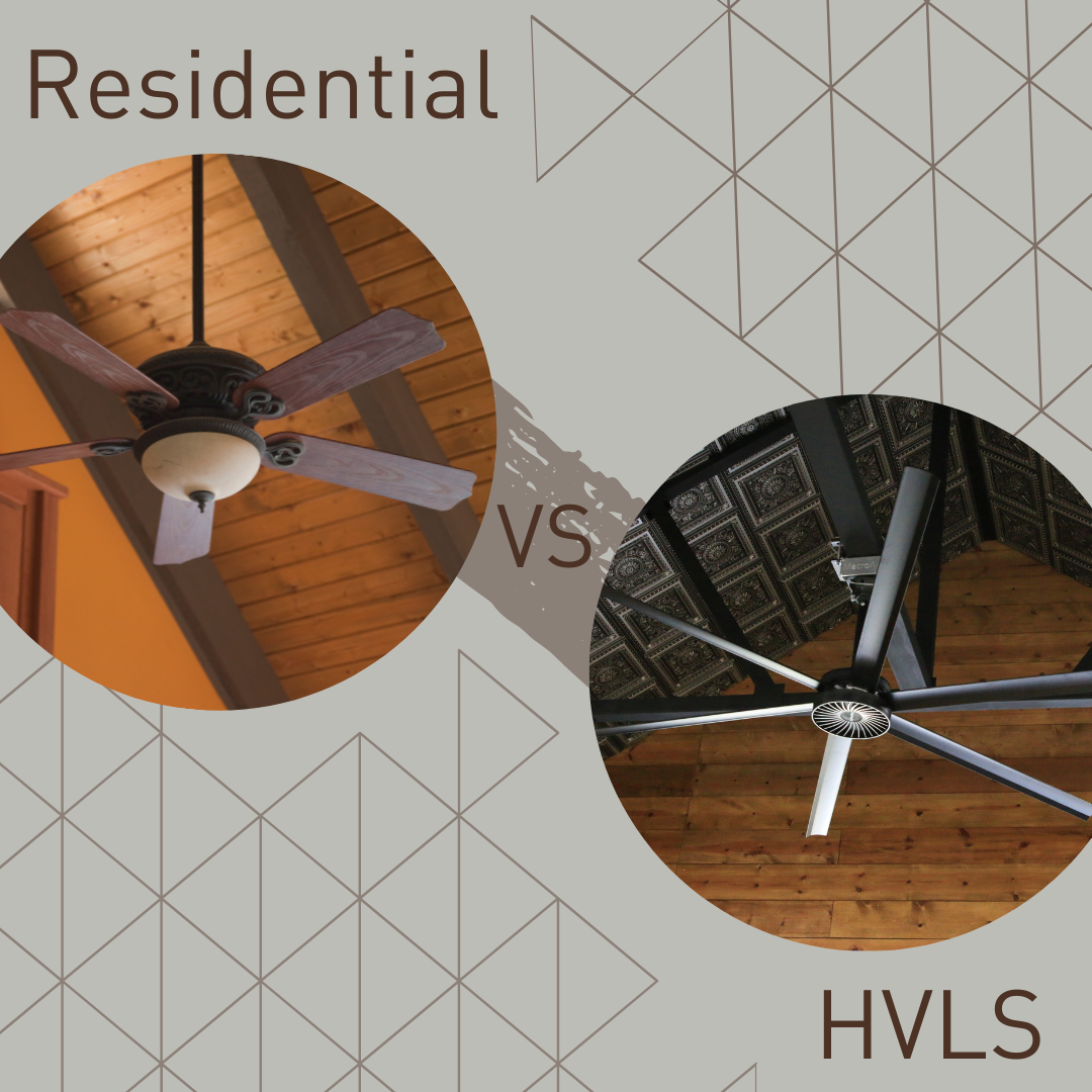 Small Ceiling Fans vs HVLS Ceiling Fans